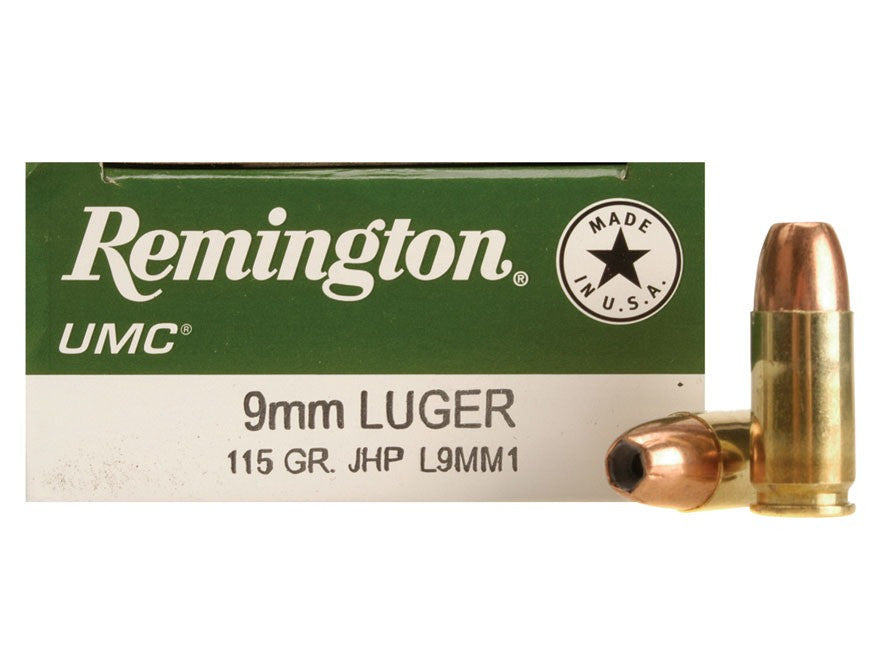 Remington UMC Ammunition 9MM Jacket Hollow Point (50pk)