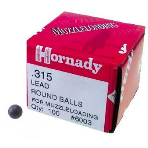 Hornady Muzzleloading Lead Round Ball .315" (100pk)