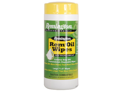 Remington Rem Oil Gun Oil Pop-up Wipes 60 Count Container (18384)