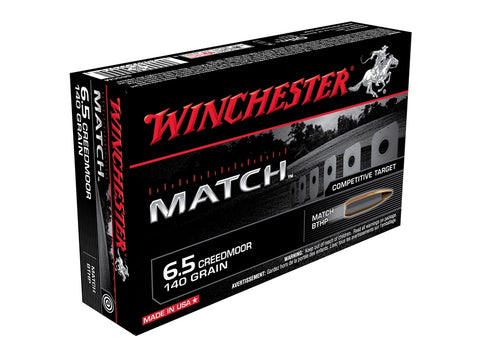 Winchester Match Ammunition 6.5 Creedmoor 140 Grain Sierra MatchKing Hollow Point Boat Tail (20pk)