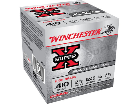 Winchester Super-X 410 Ammunition Bore 2-1/2" 1/2 oz #6 Shot (25pk) (X416)