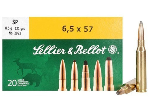 Sellier & Bellot Ammunition 6.5x57 Mauser 131 Grain Soft Point (20pk)