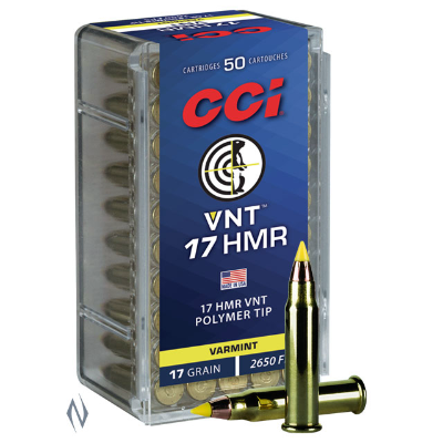 CCI Ammunition 17 Hornady Magnum Rimfire (17HMR) 17 Grain Speer VNT  (VNT) (50pk)