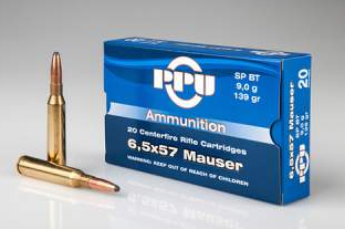 Prvi Partizan PPU Ammunition 6.5x57 Mauser 139 Grain Soft Point Boat Tail (20pk)