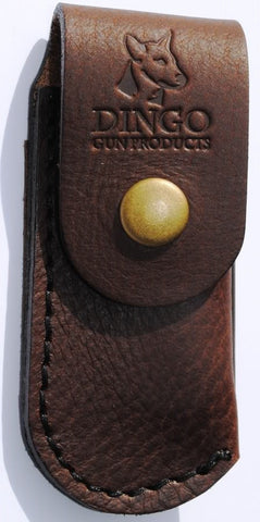 Dingo Leather Knife Pouch Small (3.5"-4" Knives) Vertical BROWN