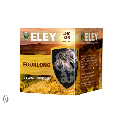 Eley Fourlong Fibre Wad 410 Bore Ammunition 2 1/2 " 9 Gram #4 Shot (25pk)