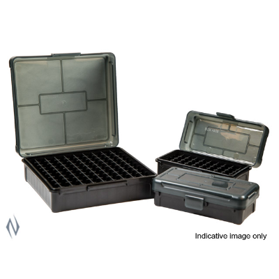 Frankford Arsenal Flip-Top Ammo Box #1007 41 Remington Magnum, 44 Remington Magnum, 45 Colt (Long Colt) 100-Round Plastic