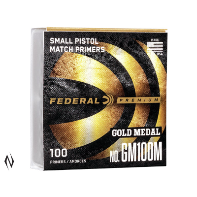 Federal Premium Gold Medal Small Pistol Match Primers #GM100M (100pk)