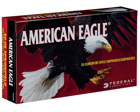 Federal American Eagle Ammunition 30-06 Springfield 150 Grain Full Metal Jacket (FMJ) (20pk)