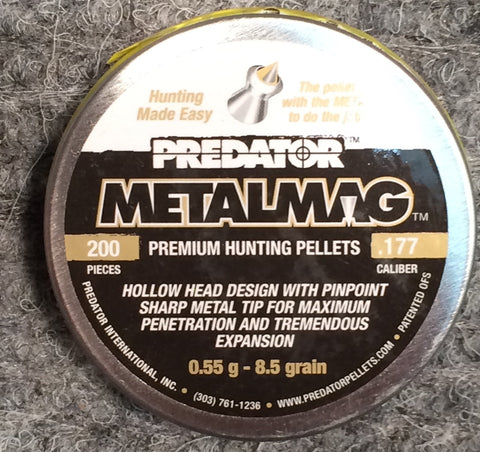 Predator Metalmag Premium 177 Cal Air Pellets 8.5gr / 0.55g (200pk) (PPM177)