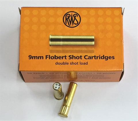 RWS Ammunition Flobert 9mm Double Shot Load Cartridges No.8 (50pk)