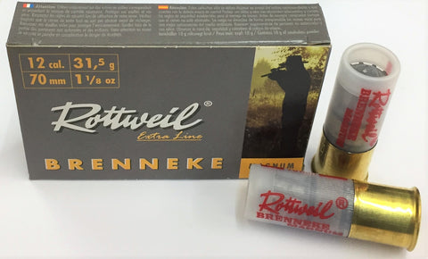 Rottweil 12 Gauge Ammunition  2-3/4" 1-1/8 oz Brenneke Solid Slug (5pk) (RWS2316891)