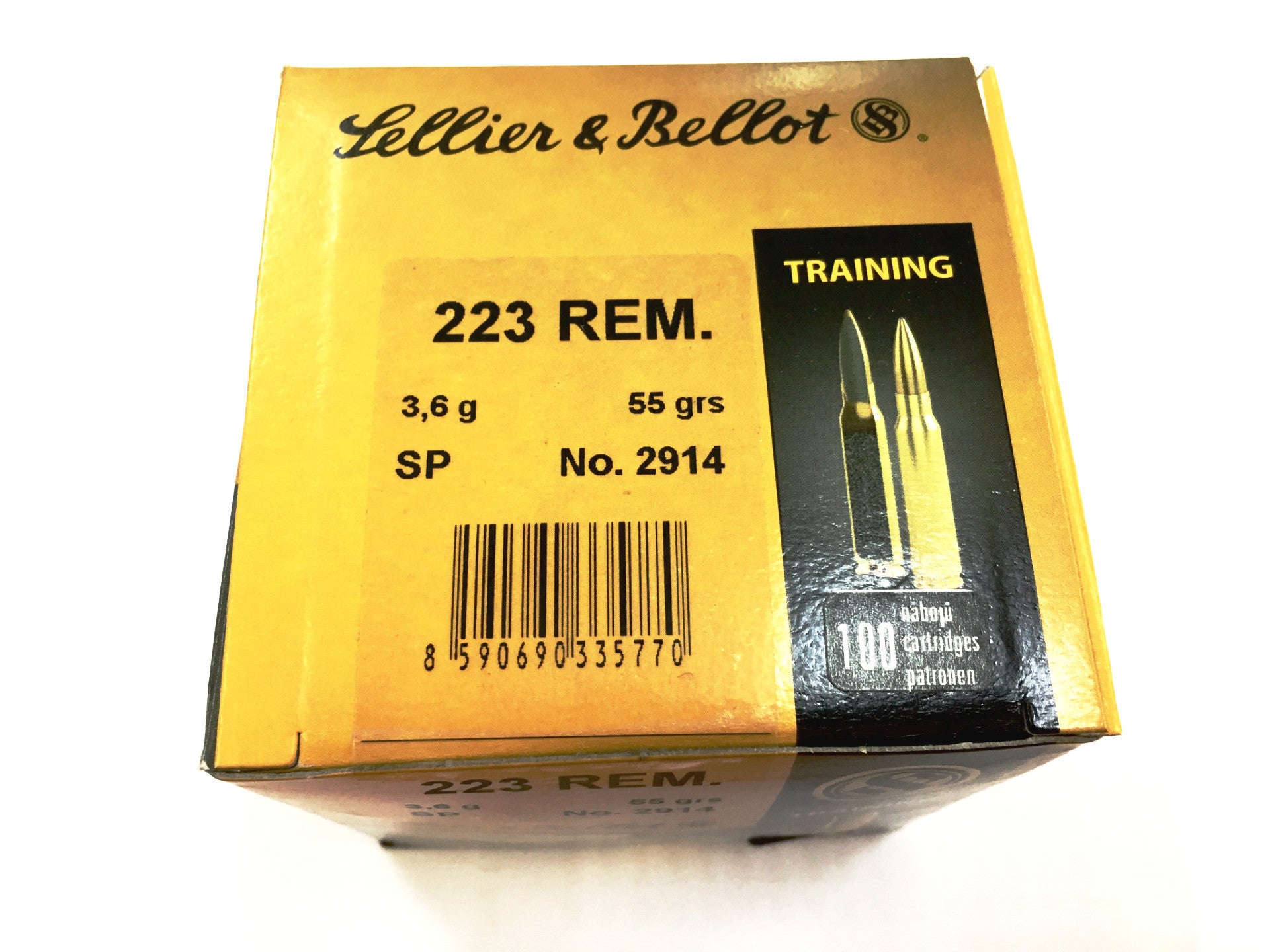 Sellier & Bellot 223 Remington Ammunition 55 Grain Soft Point Training (100pk)