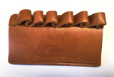 Custom Brown Tan Leather Shotshell Cartridge Holder with 6 Loops