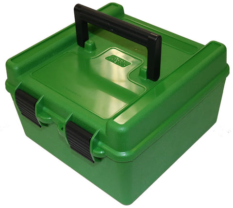 MTM Deluxe Flip-Top Ammo Box with Handle 22-250 Remington to 375 H&H Magnum 100-Round