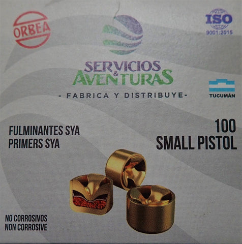 Servicios & Aventuras  Small Pistol Primers  (100pk)(SASPP100)