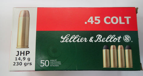 Sellier & Bellot Ammunition 45 Colt 230 Grain Jacketed Hollow Point (50pk)