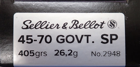 Sellier & Bellot 45/70 Ammunition 405 Grain SP (20pk)(2948)