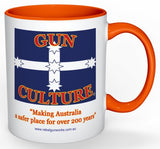 Western Action - I Have A Right To Own A Gun - Mug (with Orange Details)