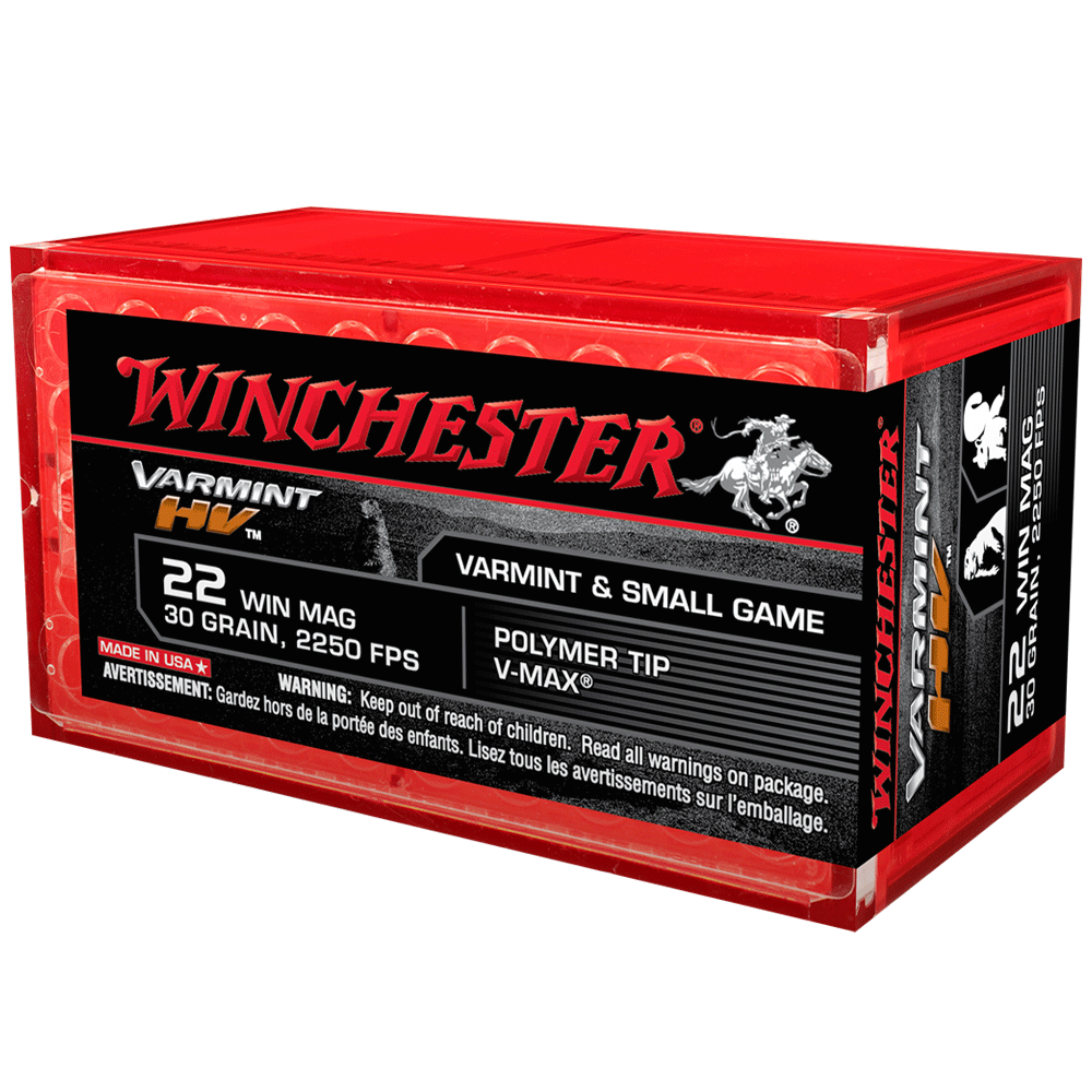 Winchester Varmint HV 22 WMR Ammunition 30gr VMax (50pk)