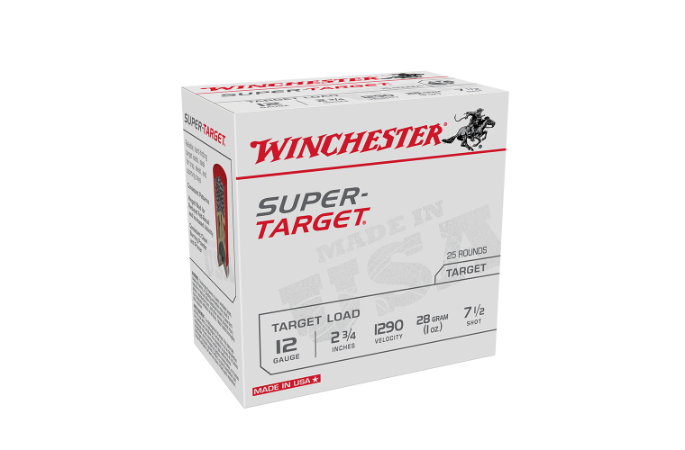 Winchester Super Target 12 Gauge Ammunition # 7.5 Shot 2-3/4" 28 Gram 1290 fps (25pk)