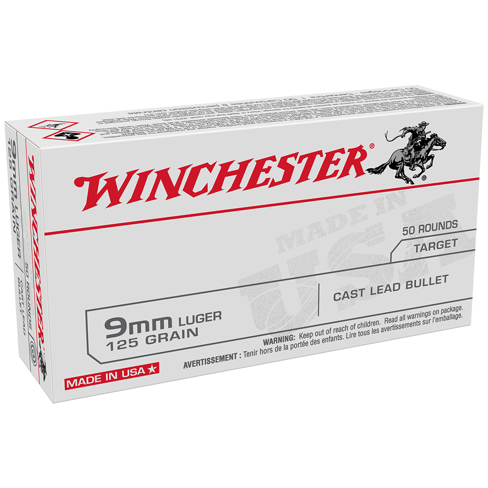 Winchester Ammunition 9mm Luger 125 Grain Lead Round Nose (50pk)