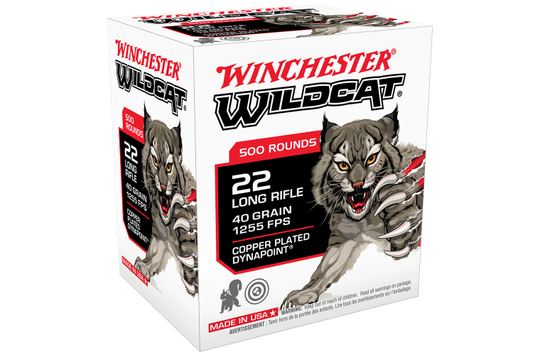 Winchester Wildcat  Ammunition 22LR 40 Grain Solid Lead Round Nose (500pk) (WW22LRB)