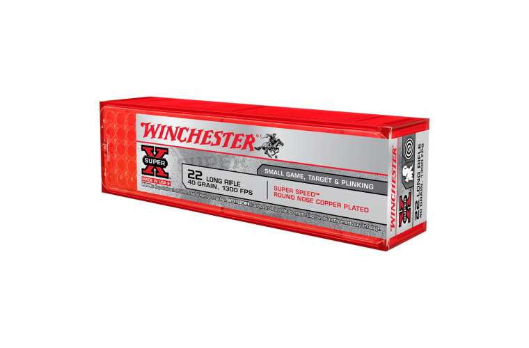 Winchester Super X Ammunition 22LR 40 Grain Copper Plated Round Nose 100pk) (X22LRSS1)