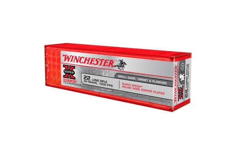 Winchester Super X Ammunition 22LR 40 Grain Copper Plated Round Nose 100pk) (X22LRSS1)