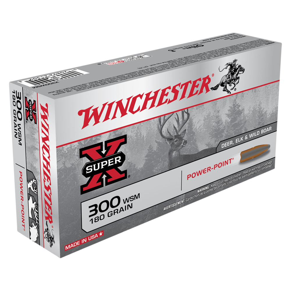 Winchester Super X 300 WSM Ammunition 180 Power-Point (20pk) (X300WSM)