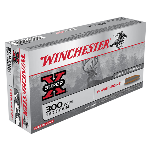 Winchester Super X 300 WSM Ammunition 180 Power-Point (20pk) (X300WSM)