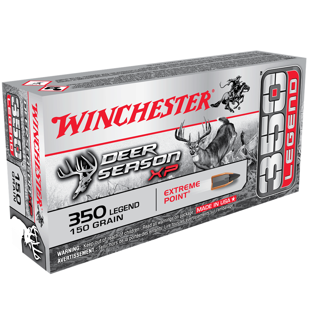 Winchester Deer Season XP Ammunition 350 Legend 150 Grain Extreme Point Polymer Tip (20pk)