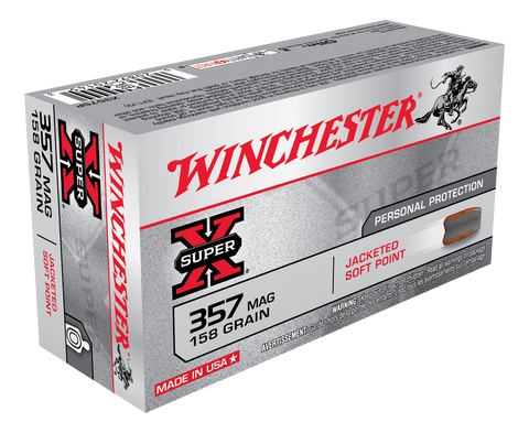 Winchester Super-X Ammunition 357 Magnum 158 Grain Jacketed Soft Point (50pk)