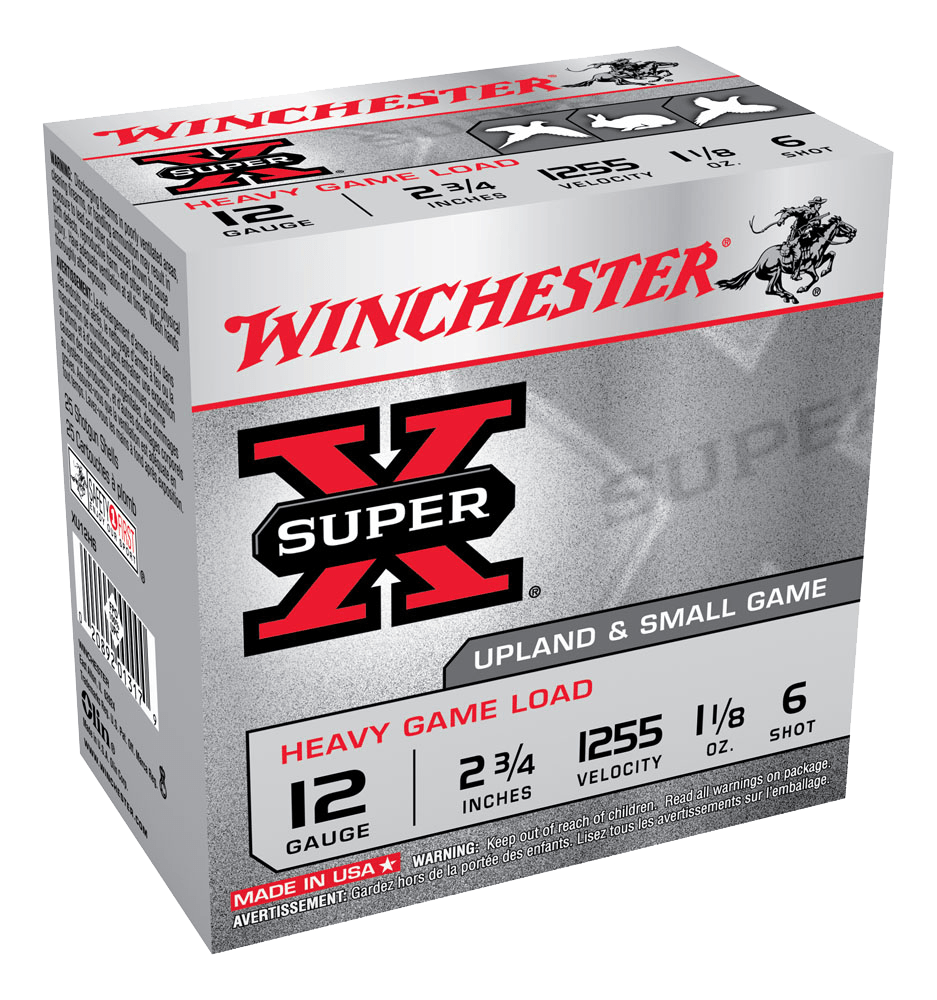 Winchester Super X  Ammunition 12 Gauge 2-3/4" 1-1/8 oz #6 Shot (25pk)