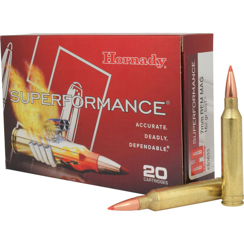 Hornady Superformance SST Ammunition 7mmRemington Magnum 162 Grain SST (20pk)