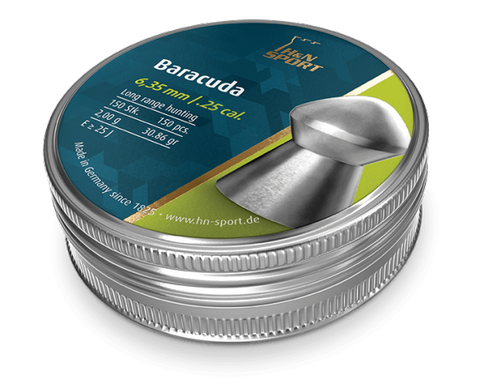 H&N Baracuda 25 Cal Air Pellets 2.00g / 30.86gr >25J (150pk) (2403)