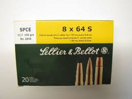 Sellier & Bellot Ammunition 8x64S 196 Grain Soft Point Cutting Edge (20pk)