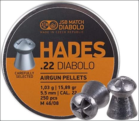 JSB Match Diabolo Hades .22 Air Pellets (250pk) (2516)