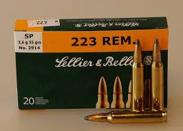 Sellier & Bellot Ammuniton 223 Remington 55 Grain Soft Point Training (20pk)