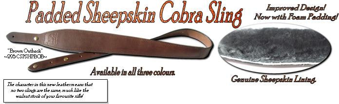 Dingo Leather Premium Sheepskin Cobra Sling Black