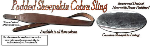 Dingo Leather Premium Sheepskin Cobra Sling Rusty Outback
