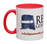 Rebel Gun Works Premium Mug (with Red Detail)