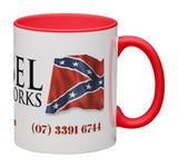 Rebel Gun Works Premium Mug (with Red Detail)