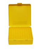 Pro-Tactical Max Comp Ammo Box Small Pistol 100 Round Yellow Fits 380 ACP, 9mm Luger