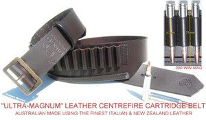 Dingo Leather Centrefire Belt Ultra-Magnum Calibres 42"-52"