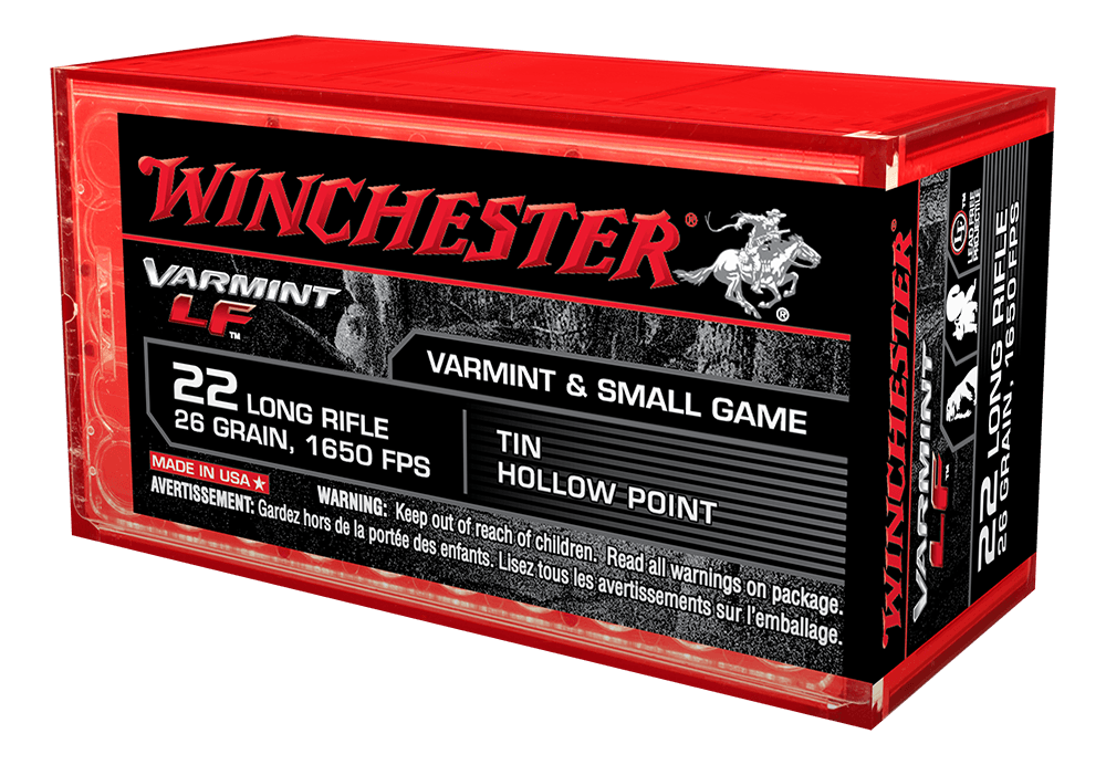 Winchester Super X Ammunition 22 Long Rifle (22LR) 26 Grain Tin Hollow Point (HP) (50pk)